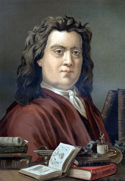 Portrait de Hermann Boerhaave (1668-1738), médecin et chimiste néerlandais, de « La Ciencia y sus Hombres » par Louis Figuier. Barcelone 1881 - Unknown artist