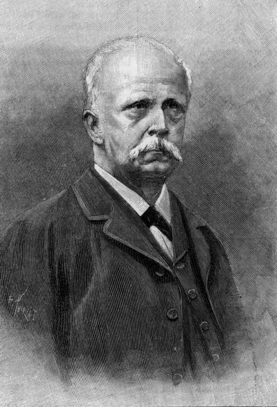 Portrait de Hermann Louis Ferdinand von Helmholtz (1821 - 1894), physicien et physiologiste allemand. Gravure dans "La Nature: revue des sciences et de leurs applications aux arts et à l