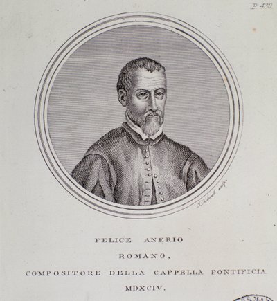 Portrait du compositeur italien Felice Anerio - Unknown artist