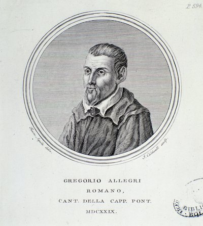 Portrait du compositeur italien Gregorio Allegri (1582-1652) - Unknown artist