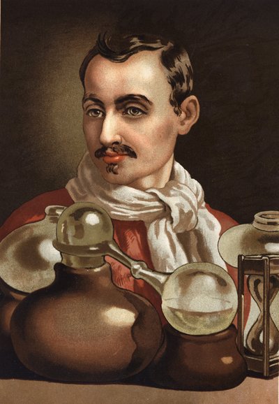 Portrait de Jan Baptist Van Helmont. Médecin et chimiste flamand, disciple de Paracelse (Bruxelles) - Unknown artist