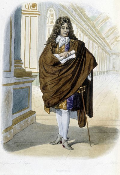 Portrait de Jean Racine, dramaturge et poète français (1639 - 1699) - dans "Le Plutarque français", éd. Mennechet - Unknown artist