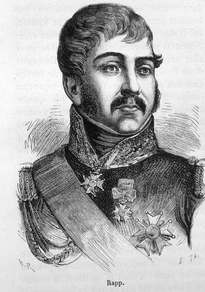 Portrait de Jean Rapp (1772 - 1821). Gravure de la fin du 19ème siècle dans « Histoire de France » de H. Martin. - Unknown artist