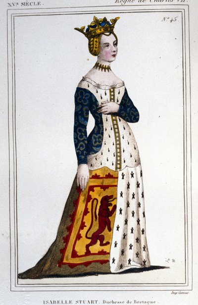 Portrait de Jeanne - Isabelle Stuart (1426 - 1494/9), Duchesse de Bretagne - Unknown artist