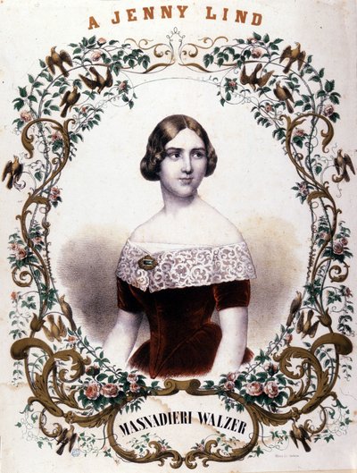 Portrait de Jenny Lind (1820-1887), chanteuse suédoise - Unknown artist