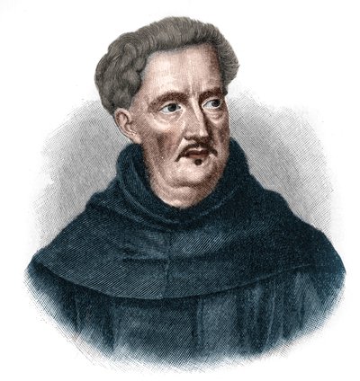 Portrait de Johann Ulrich Megerle, dit Abraham a Sancta (Santa) Clara 1607-1680. Prédicateur populaire de l