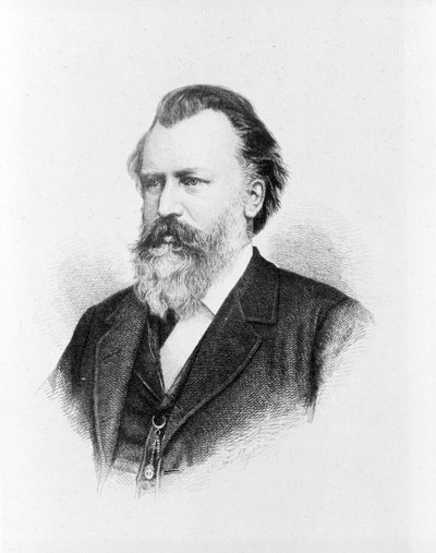 Portrait de Johannes Brahms (1833 - 1897) - Unknown artist