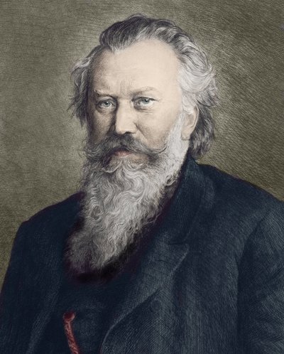 Portrait de Johannes Brahms (1833 - 1897), compositeur, pianiste et chef d