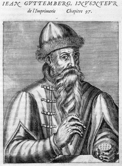 Portrait de Johannes Gutenberg (1400-1468) - Unknown artist