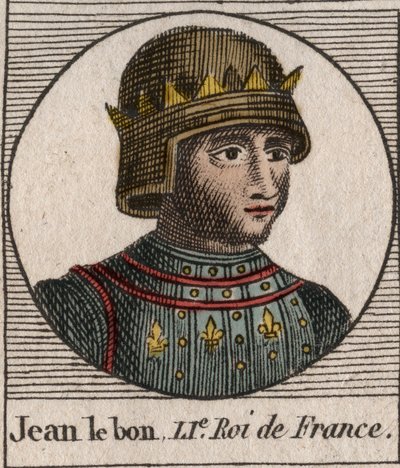 Portrait de Jean II le Bon (1319-1364), roi de France - gravure de Instruction sur l