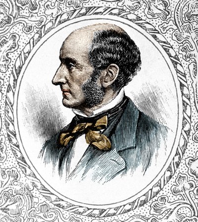 Portrait de John Stuart Mill. Philosophe et économiste britannique - Unknown artist