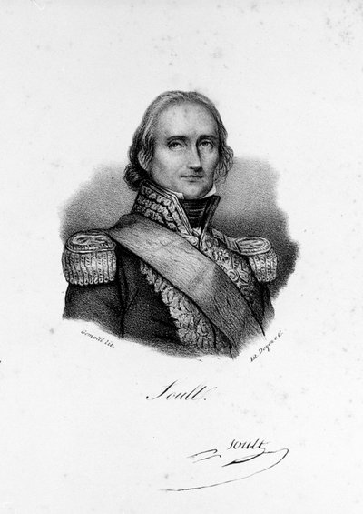 Portrait de Jean de Dieu Nicolas Soult, Duc de Dalmatie. Général puis Maréchal de France (1769 - 1851), gravure du 19ème siècle. - Unknown artist