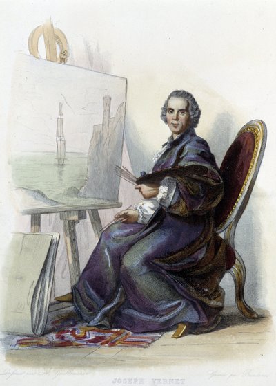 Portrait de Joseph Vernet, peintre, dessinateur et sculpteur français (1714 - 1789) - dans « Le Plutarque Français », ed. Mennechet - Unknown artist