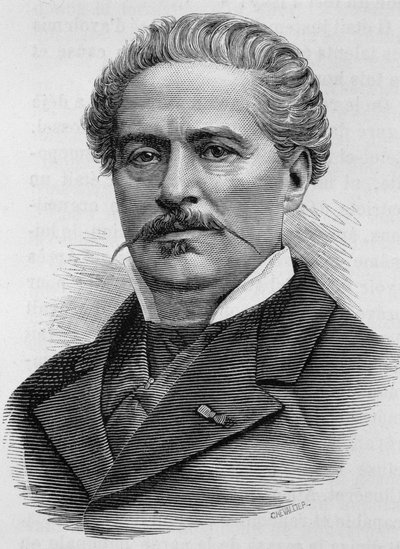 Portrait de Jules Ducatel. Gravure du XIXe siècle. - Unknown artist