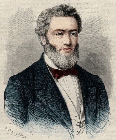 Portrait de Jules Favre (1809-1880), homme politique et avocat français. Gravure dans « L