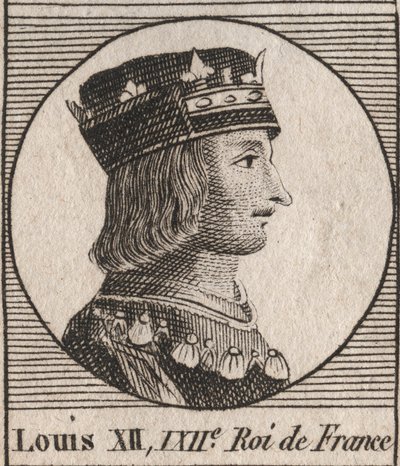 Portrait de Louis XII (1462-1515), roi de France - gravure de « Instruction sur l