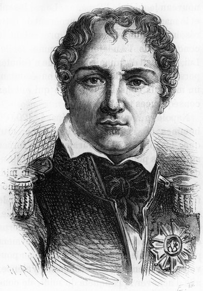 Portrait de Laurent Gouvion Saint Cyr (1764 - 1830). Gravure de la fin du 19ème siècle dans "Histoire de France" par H. Martin - Unknown artist
