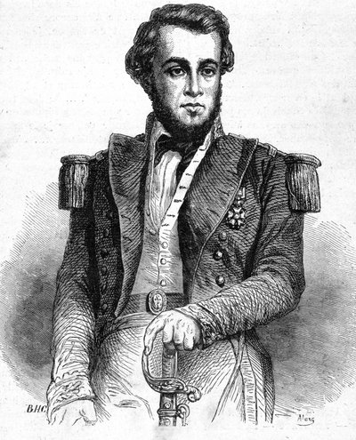 Portrait du lieutenant Bellot (1826-1853) - dans «Les Contemporains», n.d. fin 19e siècle - Unknown artist