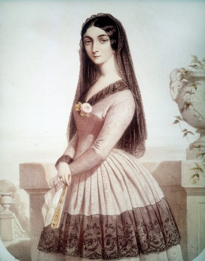 Portrait de Lola Montes ou Montez (ou Maria Dolores Gilbert) (1818-1861), favorite de Louis Ier de Bavière - Unknown artist