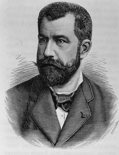 Portrait de Léon Renault. Gravure de la fin du 19ème siècle dans « Histoire de France » par H. Martin. - Unknown artist