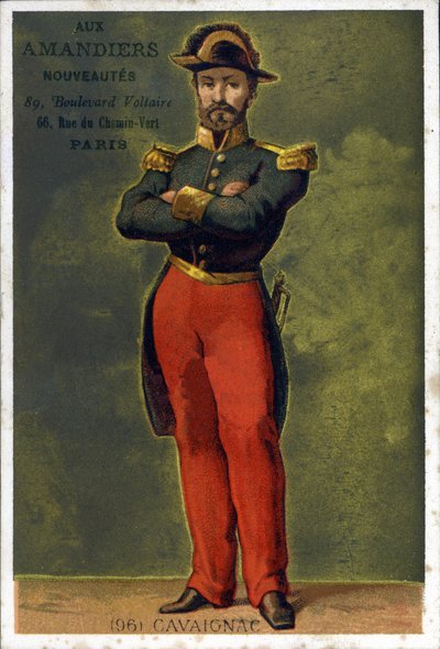 Portrait de Louis-Eugène Cavaignac (1802 - 1857), général et homme politique français. Chromolithographie de la fin du 19ème siècle - Unknown artist