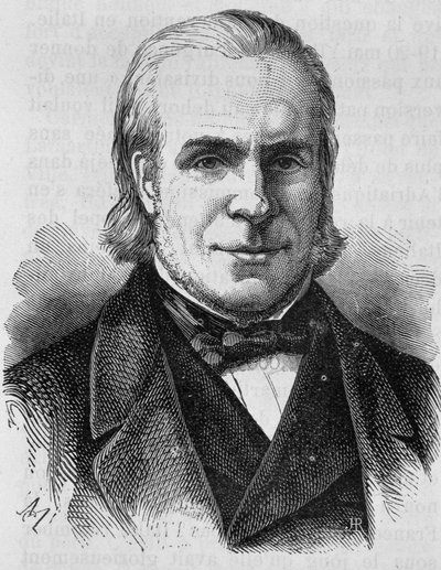 Portrait de Louis Antoine Garnier-Pagès (1803-1878). Gravure de la fin du 19ème siècle dans « Histoire de France » de H. Martin - Unknown artist