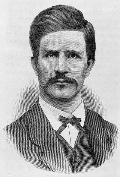 Portrait de Louis Rossel (1844 - 1871). Gravure de la fin du XIXe siècle dans "Histoire de France" par H. Martin - Unknown artist