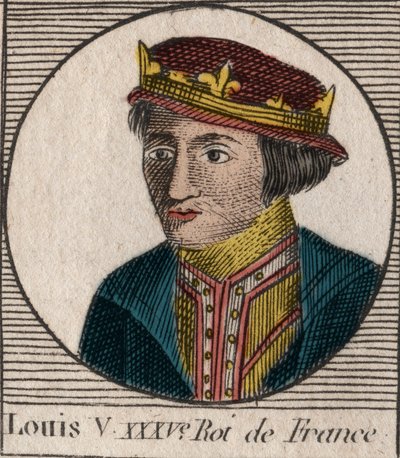 Portrait de Louis V le Fainéant (967-987), roi de France - Unknown artist