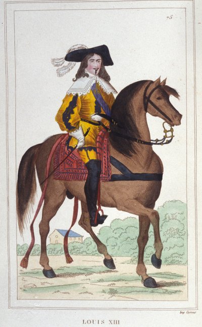Portrait de Louis XIII (1601 - 1643), Roi de France gravure de 1830 - Unknown artist
