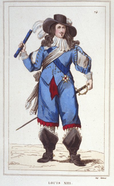 Portrait de Louis XIII (1601 - 1643), roi de France gravure de 1830 - Unknown artist