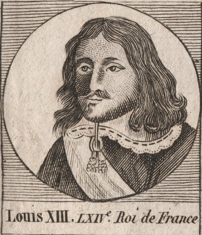 Portrait de Louis XIII le Juste (1601-1643) Roi de France - gravure de « Instruction sur l