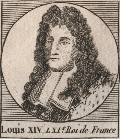 Portrait de Louis XIV (1638-1715), dit Louis le Grand ou Roi Soleil, roi de France - gravure de « Instruction sur l