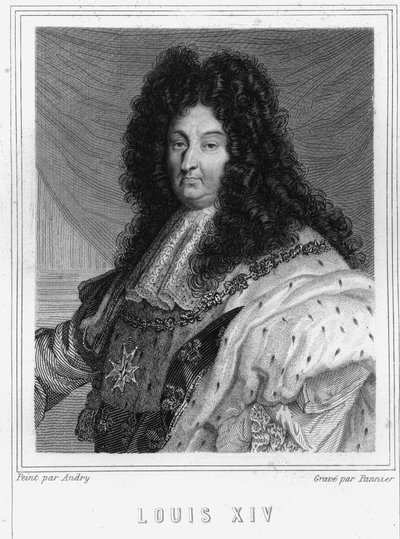 Portrait de Louis XIV (1638 - 1715), roi de France - dans « Histoire des Français » par Lavallée, gravure, sd. - Unknown artist