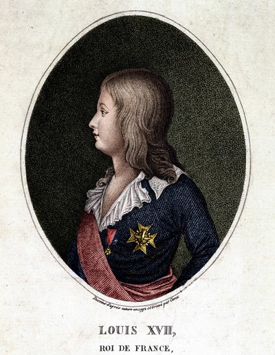 Portrait de Louis XVII, dauphin de France - gravure du 19e siècle - Unknown artist