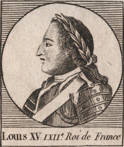Portrait de Louis XV (1710-1774) dit le Bien-Aimé, roi de France - gravure de « Instruction sur l