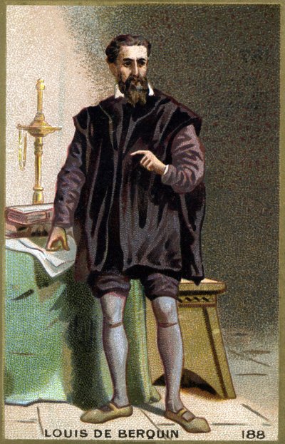 Portrait de Louis de Berquin (1485 - 1529), chevalier et humaniste. Chromolithographie du XIXe siècle. - Unknown artist