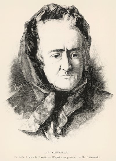 Portrait de Louise-Victorine Ackermann - Unknown artist