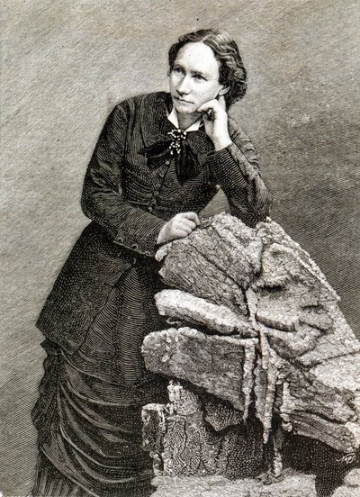 Portrait de Louise Michel (1830 - 1905) pendant sa déportation à Nouméa, Nouvelle-Calédonie. 1873-1880. Gravure. - Unknown artist