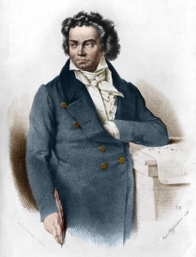 Portrait de Ludwig van Beethoven (1770 - 1827) gravure du 19ème siècle - Unknown artist