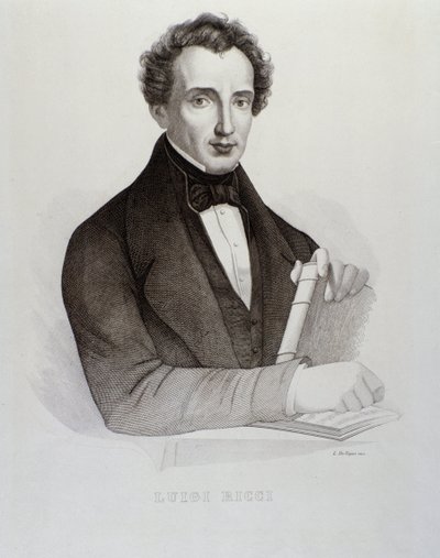 Portrait de Luigi Ricci (gravure) - Unknown artist