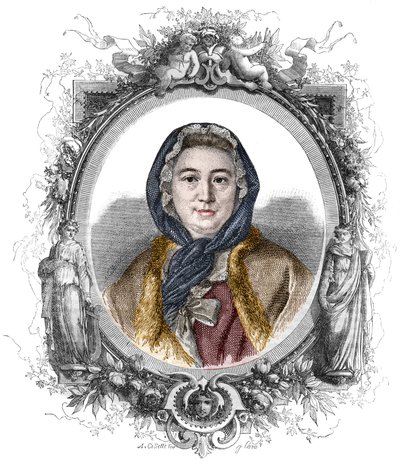 Portrait de Madame Geoffrin, née Marie Thérèse (Marie-Thérèse) Rodet (1699-1777) - Gravure de 1858 - Unknown artist