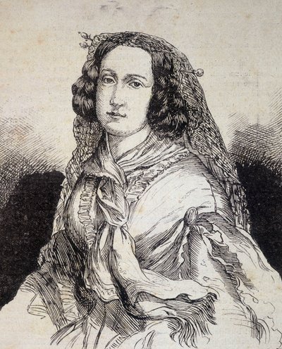 Portrait de Madame Marceline Desbordes-Valmore (1786 - 1859), écrivaine française - dans Les Contemporains, fin XIXe siècle - Unknown artist
