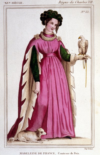 Portrait de Madeleine de France (1443 - 1495), comtesse de Foix. - Unknown artist