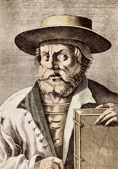 Portrait de Manuel Chrysoloras (vers 1355-1415), scientifique grec du 14ème siècle. Gravure de 1682. - Unknown artist