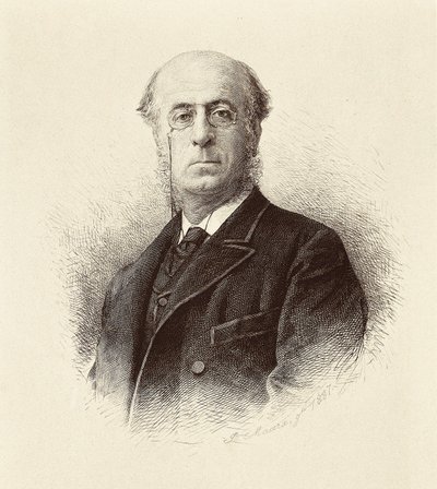 Portrait de Manuel Silvela y la Vielleuze (1830-1892), homme politique espagnol. Madrid. Bibliothèque nationale. Gravure. - Unknown artist