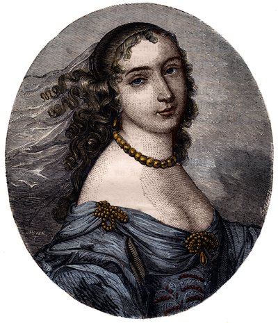 Portrait de Marguerite Hessein, Madame de la Sablière (1636-1693) Salonnière française. Gravure du XIXe siècle - Unknown artist