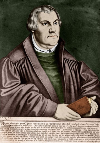 Portrait de Martin Luther (1483 - 1546) - Gravure de 1544 - Unknown artist
