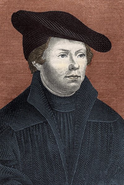 Portrait de Martin Luther (1483 - 1546) réformateur religieux allemand - gravure - Unknown artist