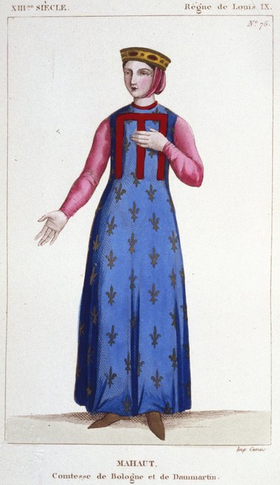 Portrait de Mathilde de Dammartin (ca. 1202-1259) ou Mahaut, comtesse de Boulogne et de Dammartin (Mathilde II) et d