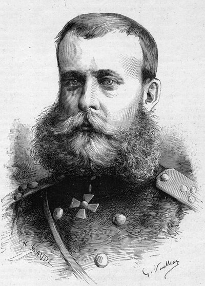 Portrait de Mikhaïl Dmitrievitch Skobeleff, général russe. Gravure dans « Le Monde Illustré » n°1301 du 4 mars - Unknown artist